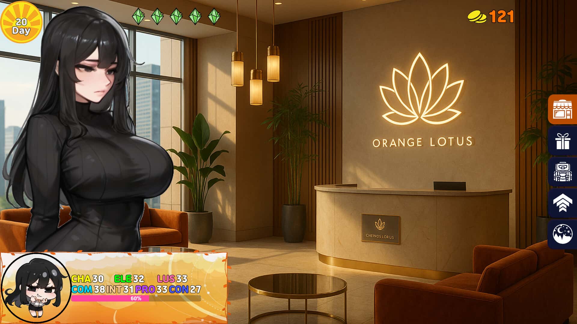 橙色莲花 Orange Lotus插画